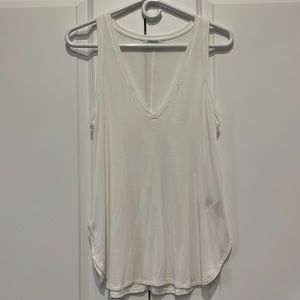 White Babaton v neck tank